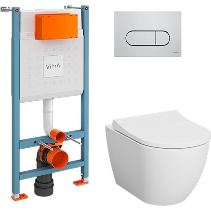 Комплект VITRA L-BOX MIA ROUND кнопка хром 740-2280 9873B003-7201